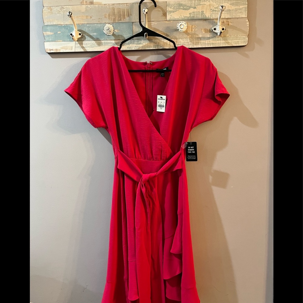 Express Red Dress Size XS NWT